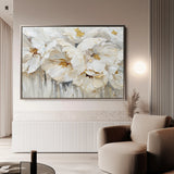 Floral 580 Canvas Art 60 x 40 cm / Black
