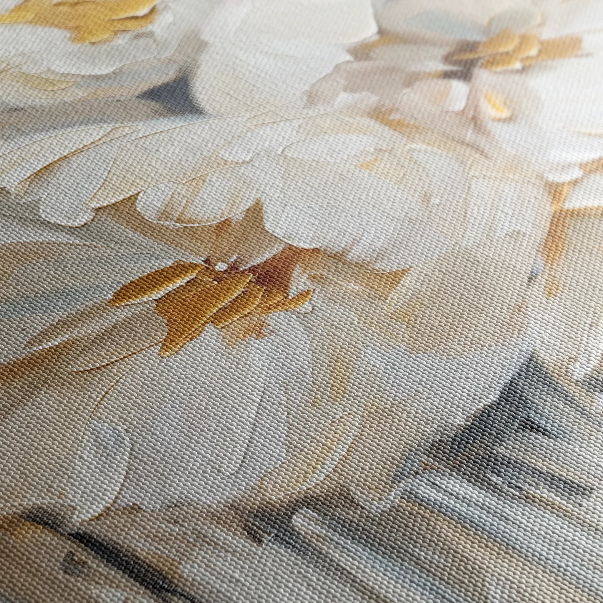 Floral 580 Canvas Art 60 x 40 cm / Black
