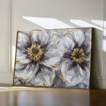 Floral 581 Canvas Art 60 x 40 cm / Black