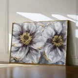 Floral 581 Canvas Art 60 x 40 cm / Black