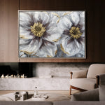 Floral 581 Canvas Art 60 x 40 cm / Black