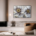 Floral 581 Canvas Art 60 x 40 cm / Black