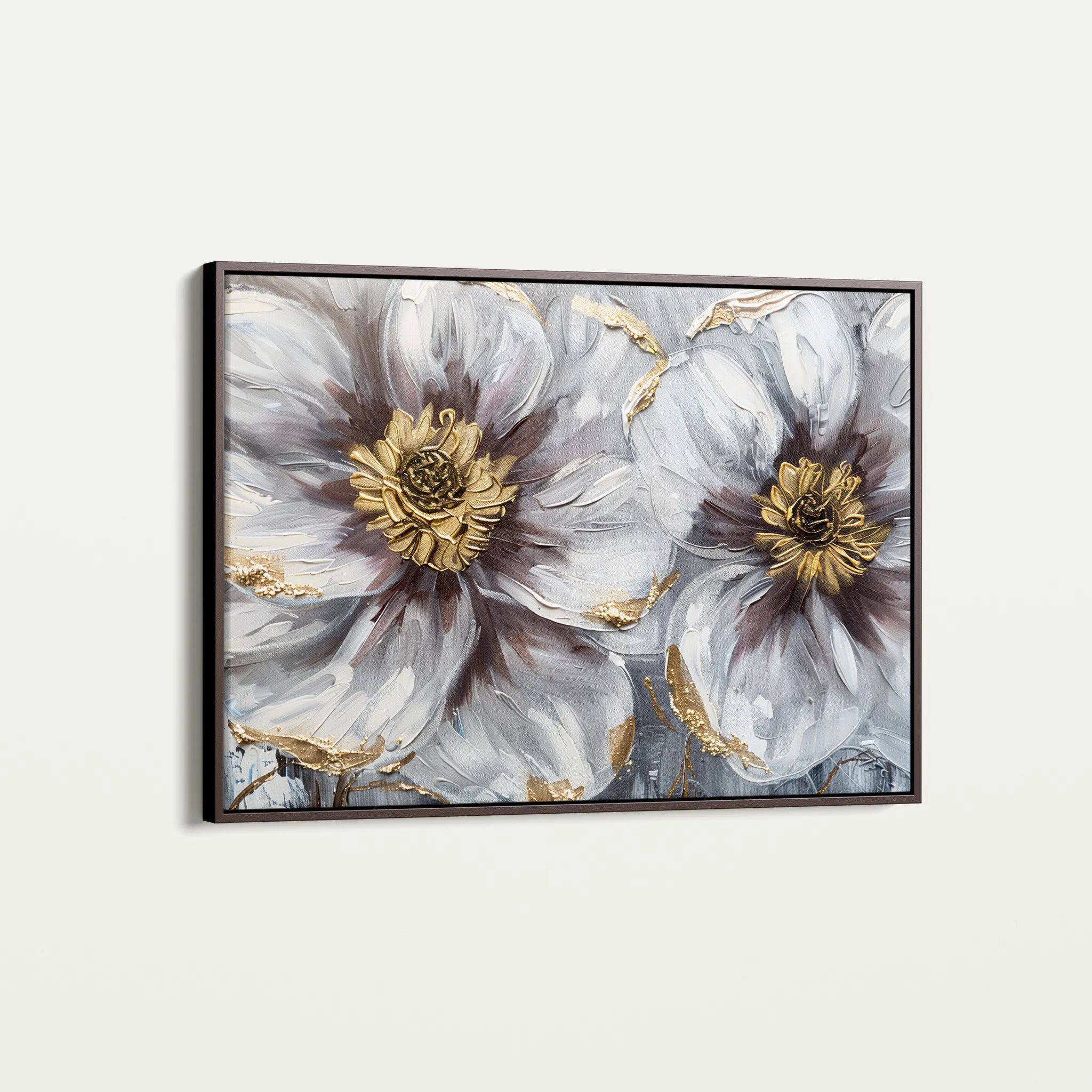 Floral 581 Canvas Art 60 x 40 cm / Black