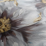 Floral 581 Canvas Art 60 x 40 cm / Black