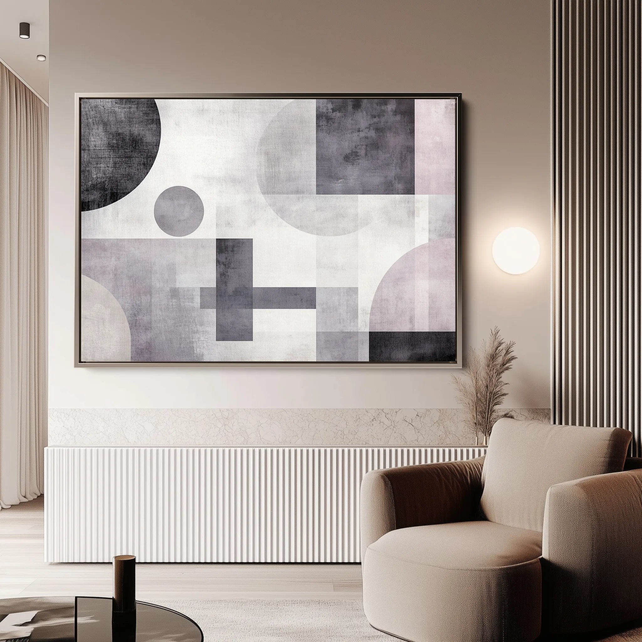 Abstract 582 Canvas Art 60 x 40 cm / Black