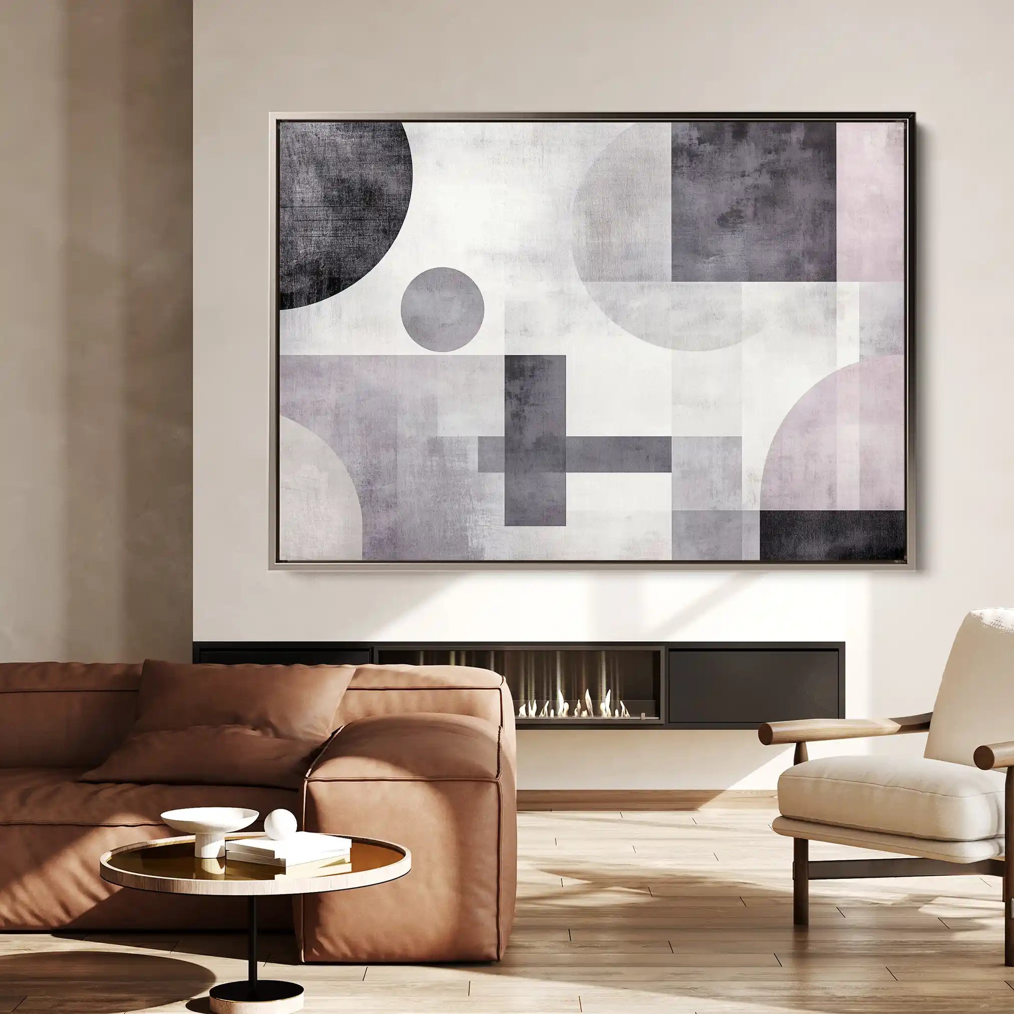 Abstract 582 Canvas Art 60 x 40 cm / Black