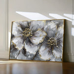 Floral 582 Canvas Art 60 x 40 cm / Black