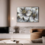 Floral 582 Canvas Art 60 x 40 cm / Black