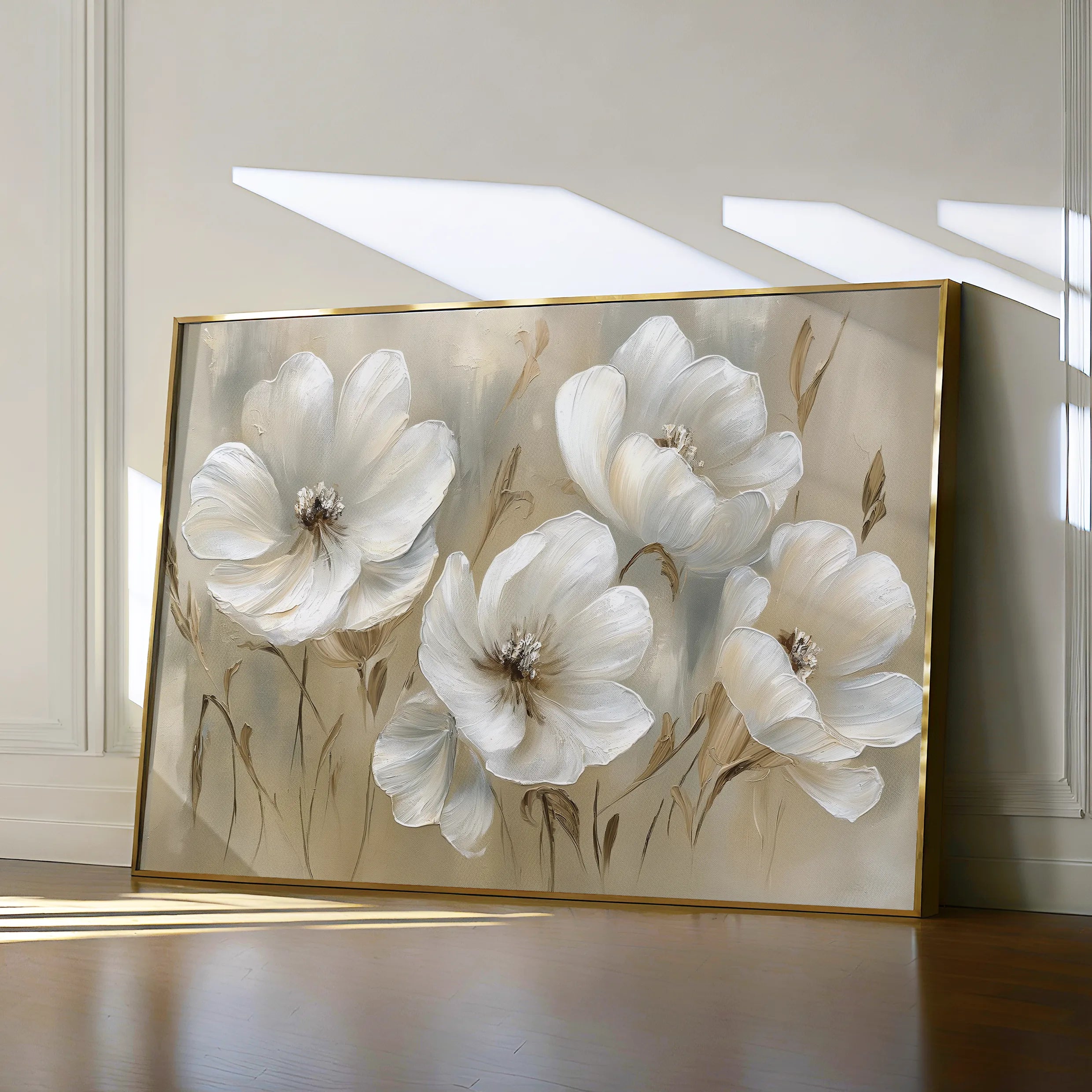 Floral 583 Canvas Art 60 x 40 cm / Black
