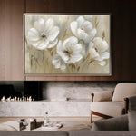 Floral 583 Canvas Art 60 x 40 cm / Black