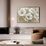 Floral 583 Canvas Art 60 x 40 cm / Black