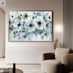 Floral 585 Canvas Art 60 x 40 cm / Black