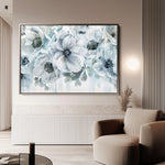 Floral 586 Canvas Art 60 x 40 cm / Black