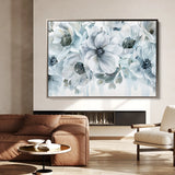 Floral 586 Canvas Art 60 x 40 cm / Black