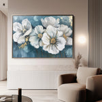 Floral 587 Canvas Art 60 x 40 cm / Black