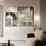 Abstract 588 Canvas Art 60 x 40 cm / Black
