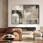 Abstract 588 Canvas Art 60 x 40 cm / Black