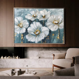 Floral 588 Canvas Art 60 x 40 cm / Black