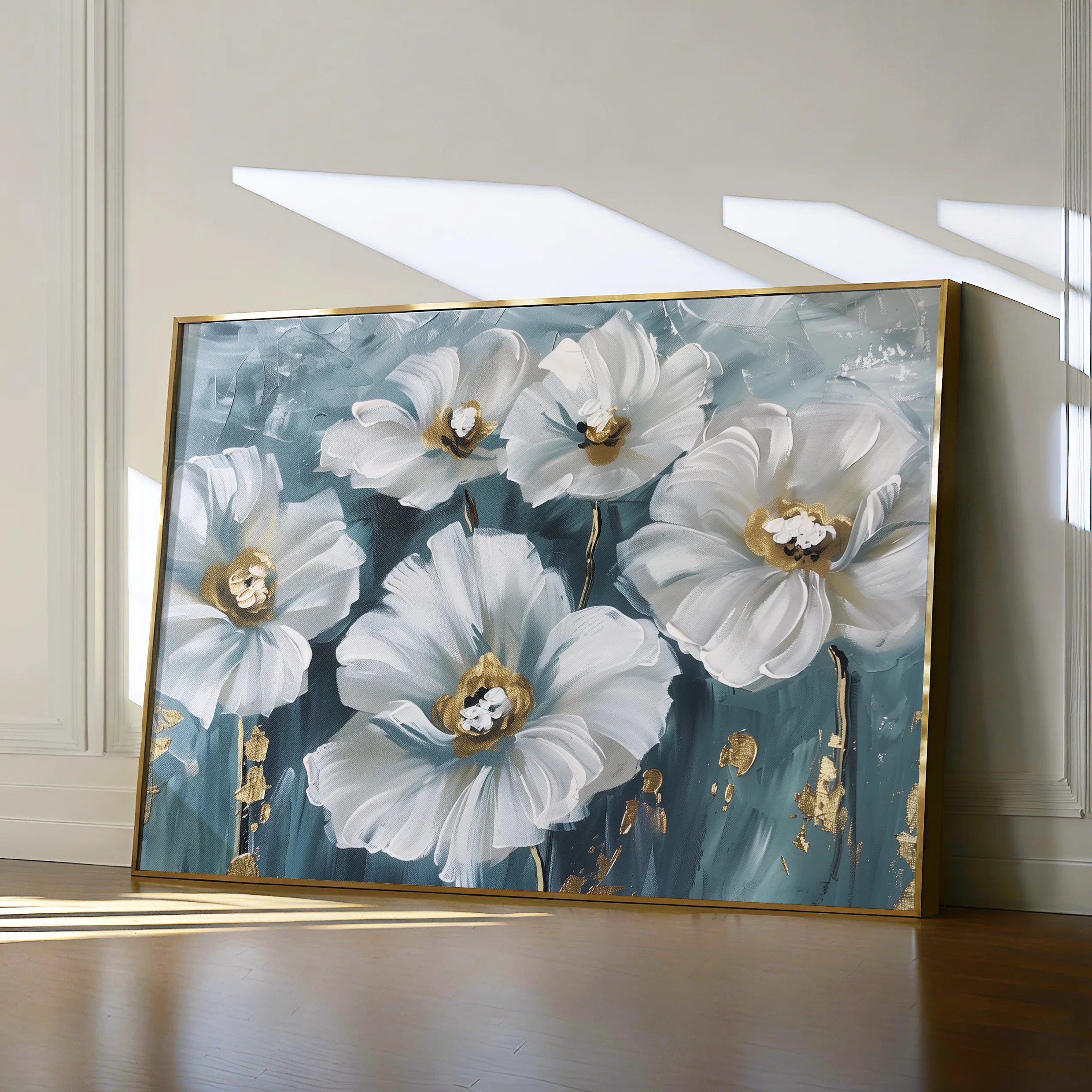Floral 588 Canvas Art 60 x 40 cm / Black
