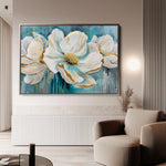Floral 589 Canvas Art 60 x 40 cm / Black