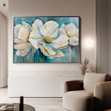 Floral 589 Canvas Art 60 x 40 cm / Black