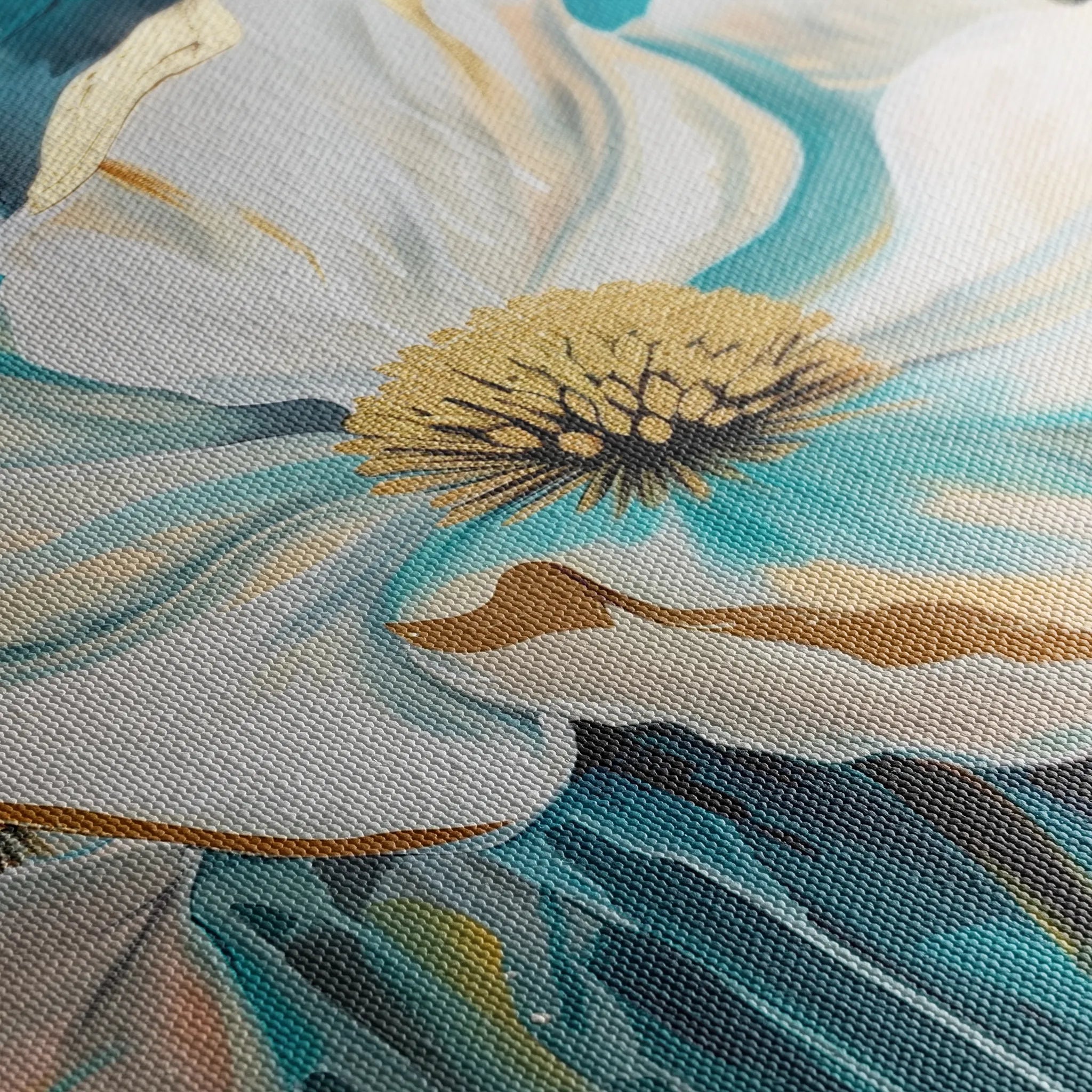 Floral 589 Canvas Art 60 x 40 cm / Black