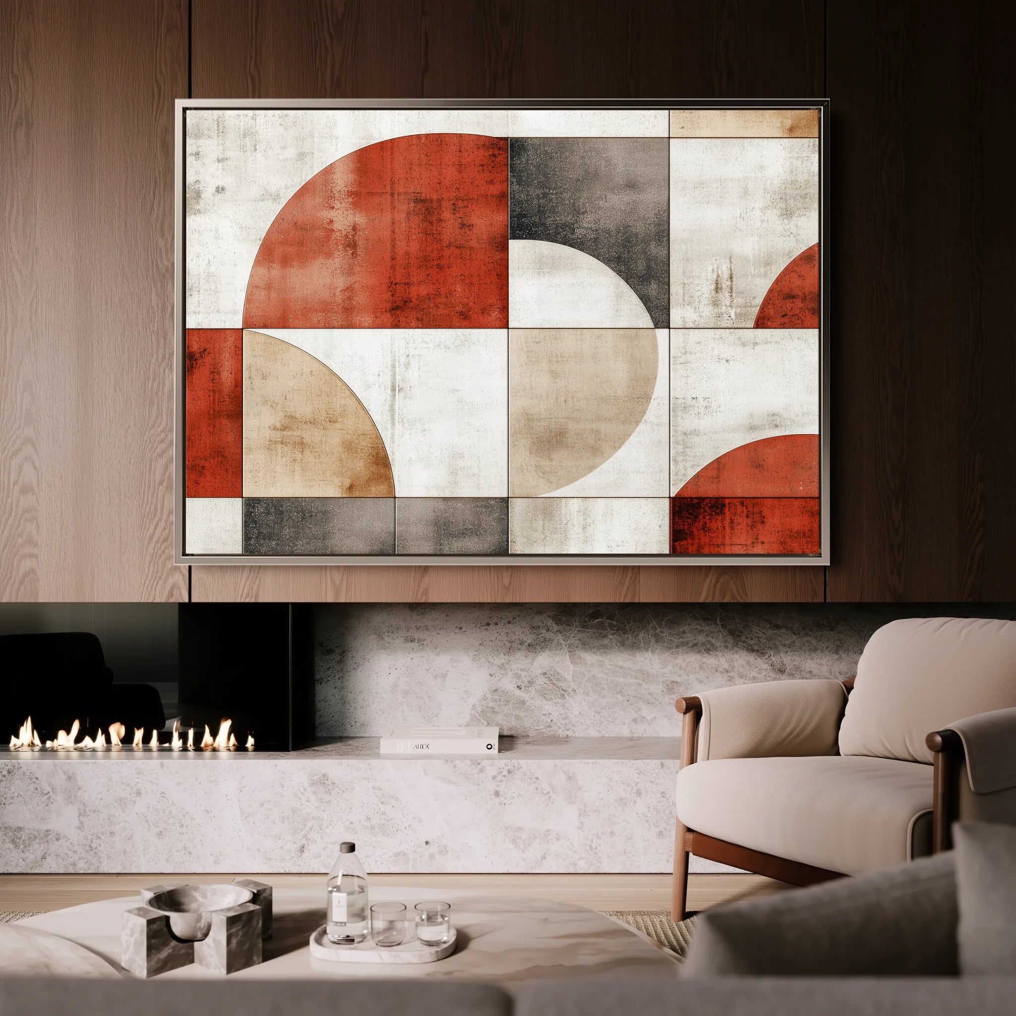 Abstract 590 Canvas Art 60 x 40 cm / Black