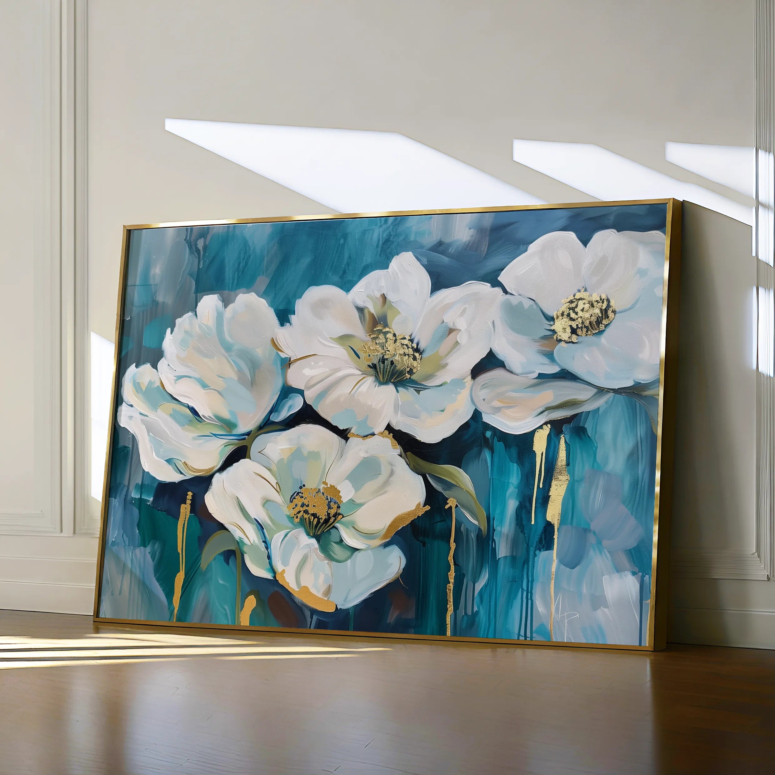 Floral 590 Canvas Art 60 x 40 cm / Black