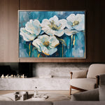 Floral 590 Canvas Art 60 x 40 cm / Black