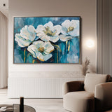 Floral 590 Canvas Art 60 x 40 cm / Black