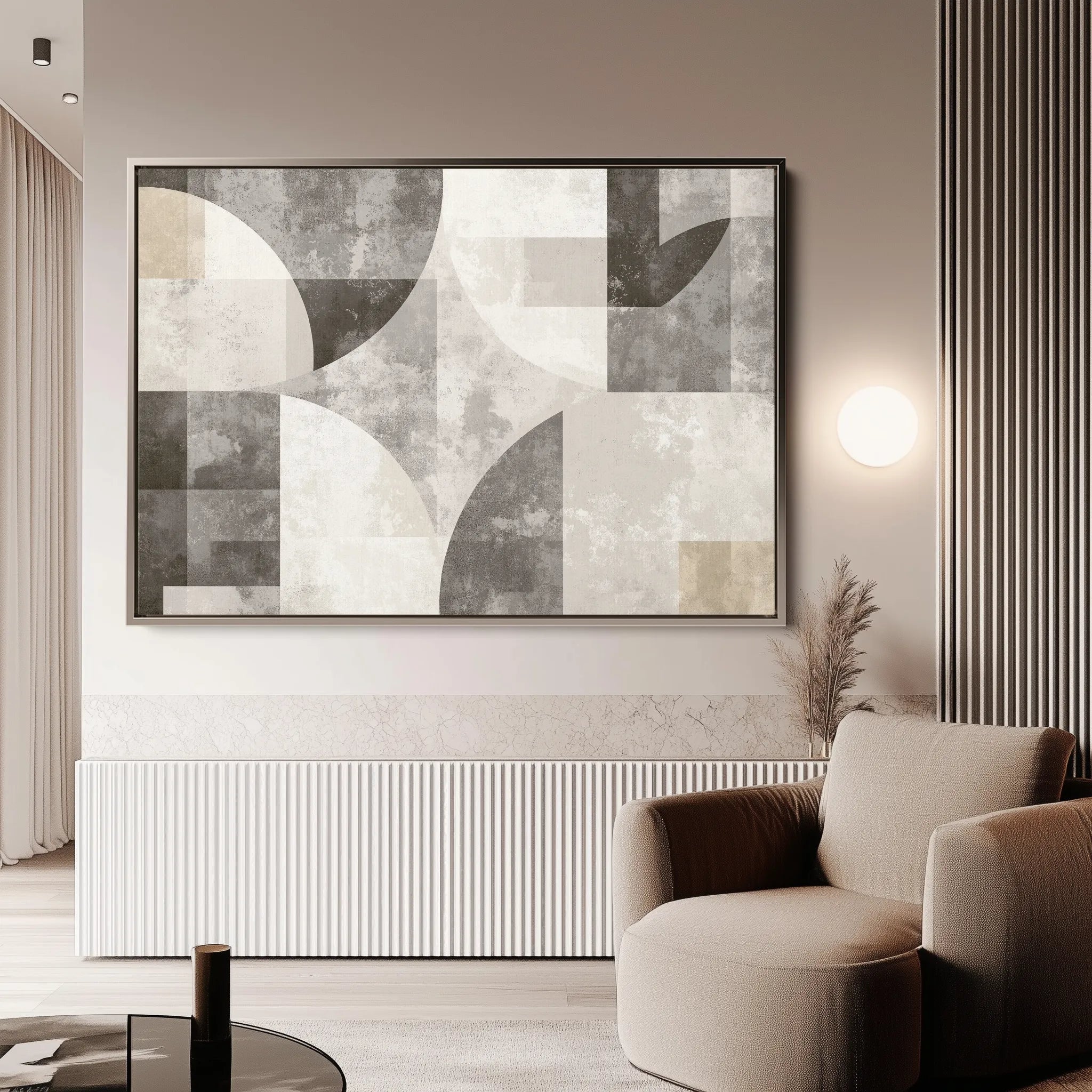 Abstract 591 Canvas Art 60 x 40 cm / Black