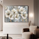 Floral 591 Canvas Art 60 x 40 cm / Black