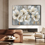 Floral 591 Canvas Art 60 x 40 cm / Black