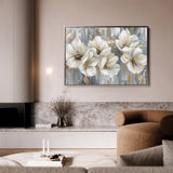 Floral 591 Canvas Art 60 x 40 cm / Black