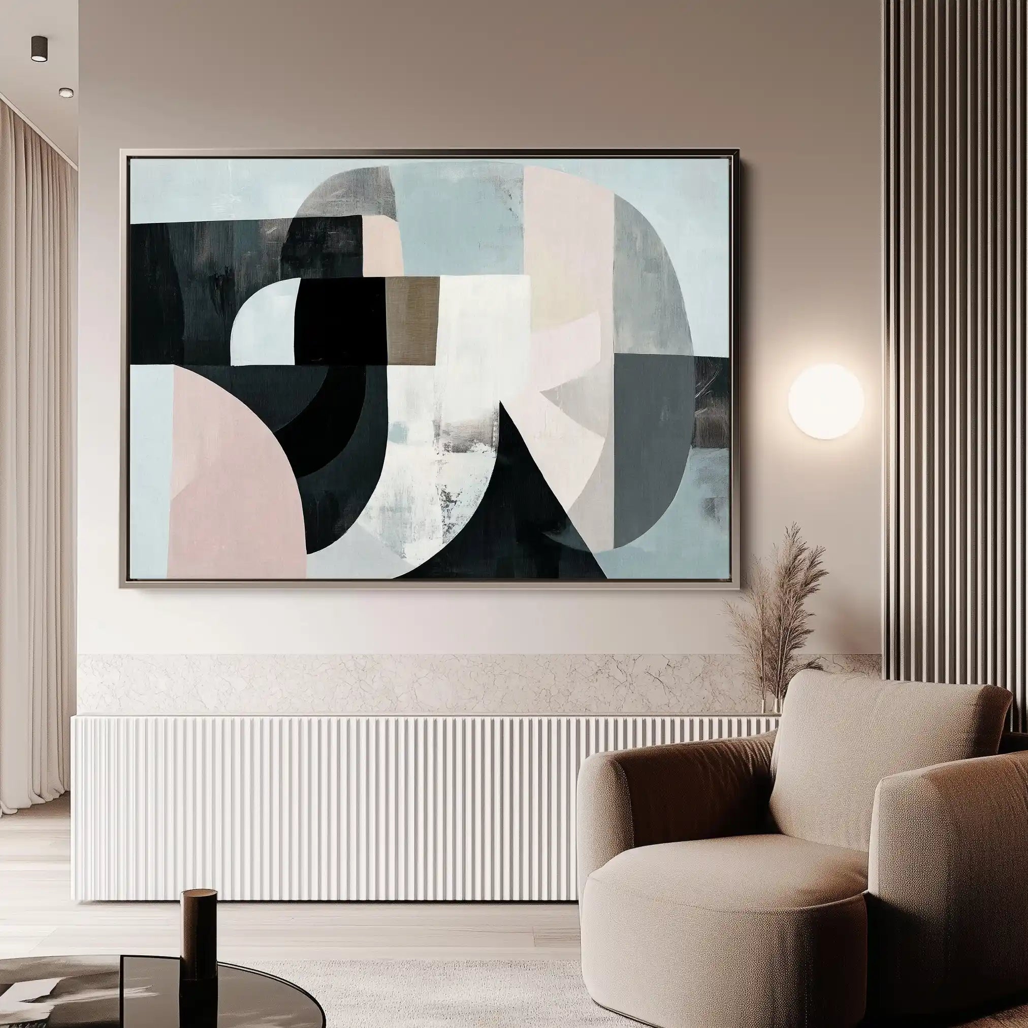 Abstract 592 Canvas Art 60 x 40 cm / Black