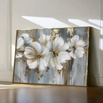 Floral 592 Canvas Art 60 x 40 cm / Black
