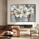 Floral 592 Canvas Art 60 x 40 cm / Black