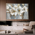 Floral 592 Canvas Art 60 x 40 cm / Black
