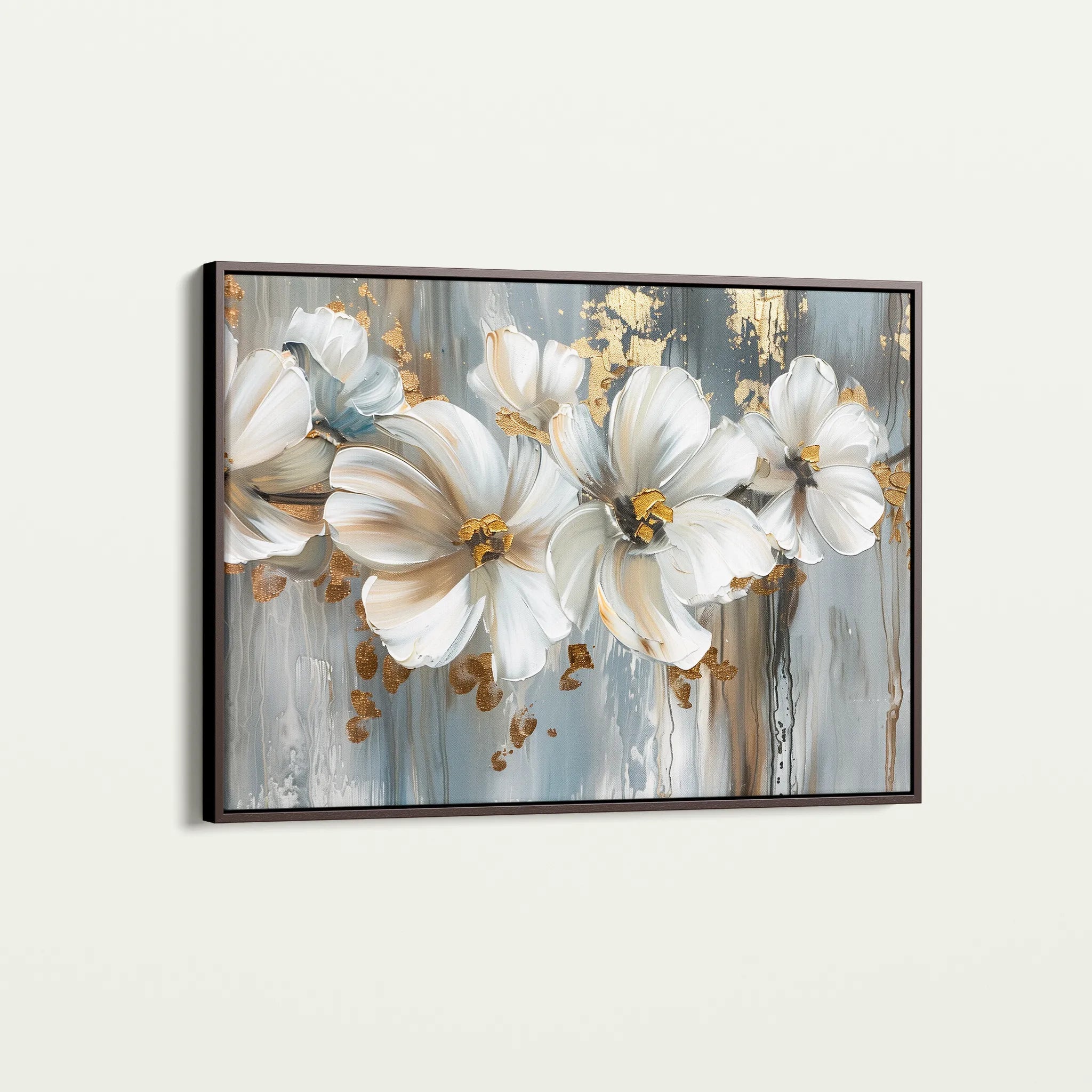 Floral 592 Canvas Art 60 x 40 cm / Black