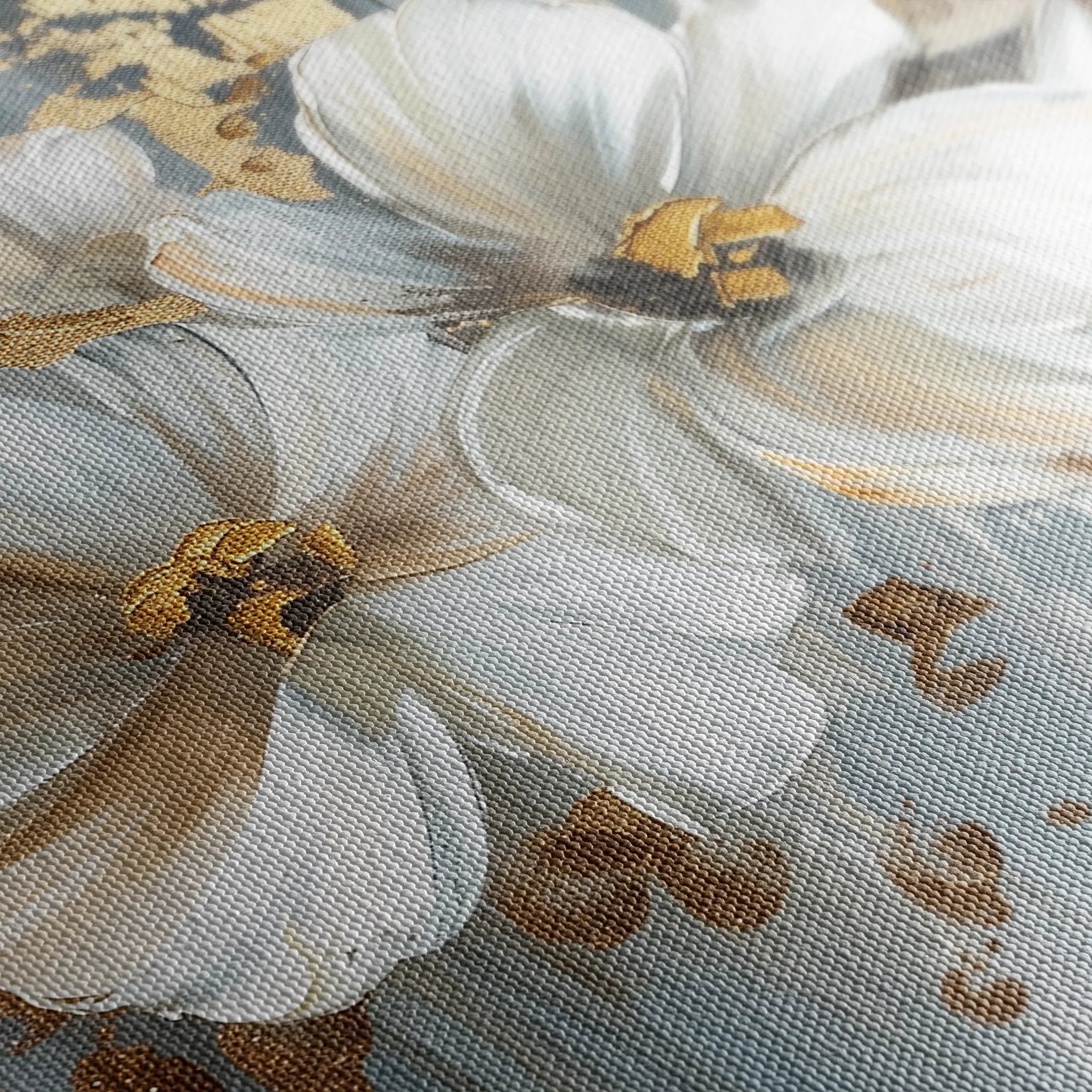 Floral 592 Canvas Art 60 x 40 cm / Black