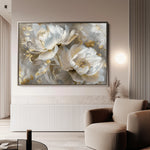 Floral 593 Canvas Art 60 x 40 cm / Black