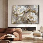 Floral 593 Canvas Art 60 x 40 cm / Black