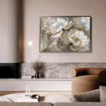 Floral 593 Canvas Art 60 x 40 cm / Black