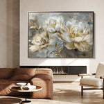 Floral 594 Canvas Art 60 x 40 cm / Black