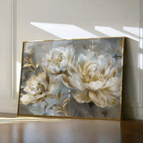Floral 594 Canvas Art 60 x 40 cm / Black