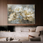 Floral 594 Canvas Art 60 x 40 cm / Black