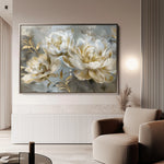 Floral 594 Canvas Art 60 x 40 cm / Black
