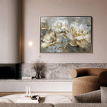 Floral 594 Canvas Art 60 x 40 cm / Black