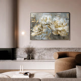 Floral 594 Canvas Art 60 x 40 cm / Black
