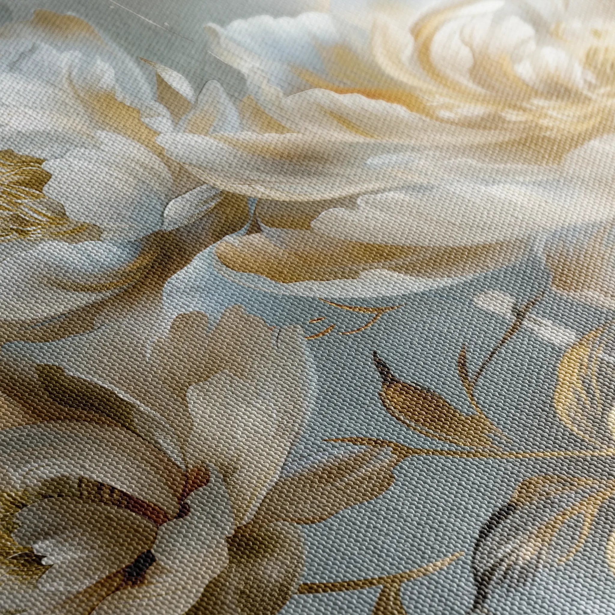 Floral 594 Canvas Art 60 x 40 cm / Black
